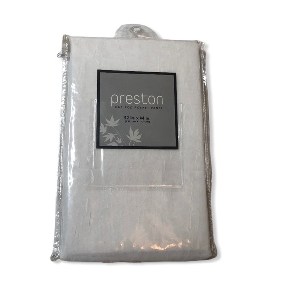 Preston white one rod pocket panel 52”x 84” - Picture 3 of 5